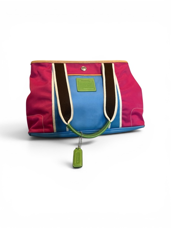 Coach Handbags - Vintage Coach Tote Bag with Green Accent - Women Bags